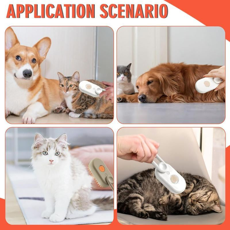 Rechargeable Pet Steam Comb - Effective Grooming Tool for Pets