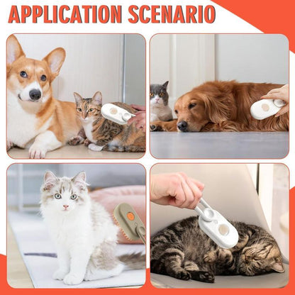 Rechargeable Pet Steam Comb - Effective Grooming Tool for Pets